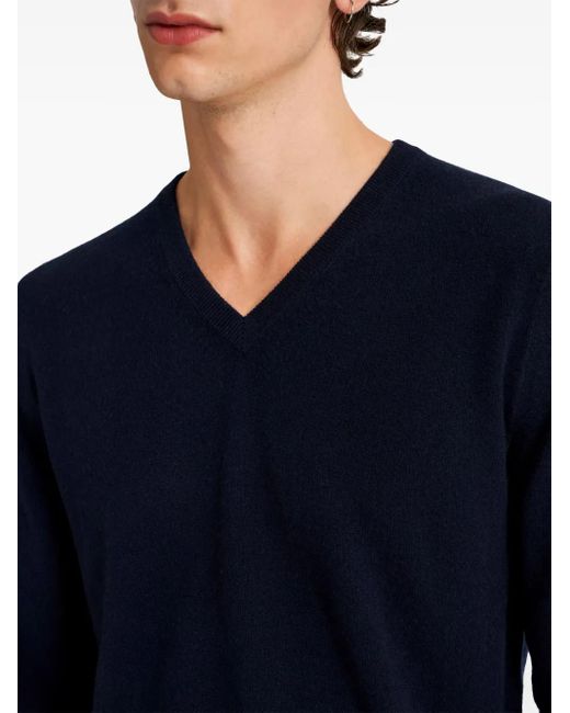 Pringle of Scotland Blue V-Neck Cashmere Jumper for men