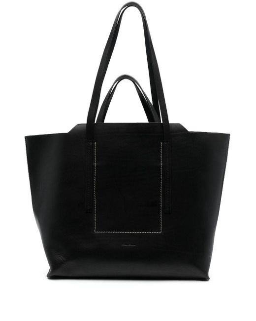 Rick Owens Leather Tote Bag in Black for Men | Lyst