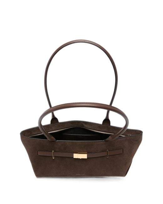 DeMellier London White Montreal Suede Shoulder Bag