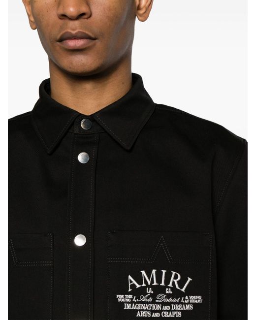 Amiri Arts District Camp Hemd in Black für Herren