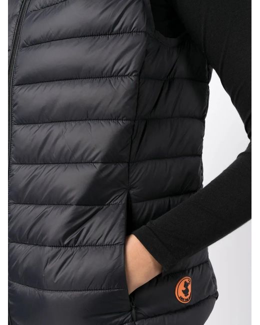 Save The Duck Black Charlotte Quilted Gilet