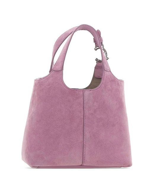 Coccinelle Purple Petit Sac À Main C-Easy En Daim
