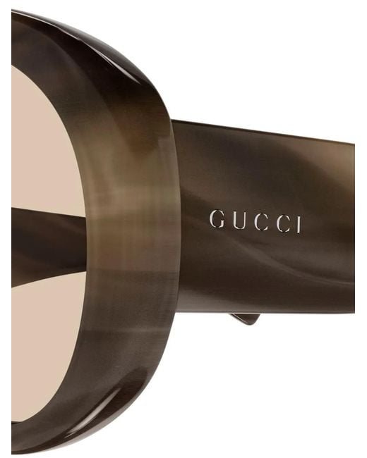 Gucci Black Oversized Pilot Sunglasses