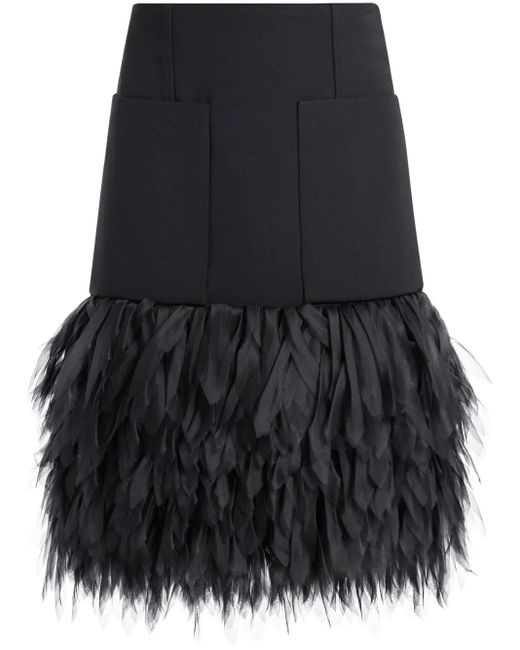 Stella McCartney フェザーディテール スカート Black