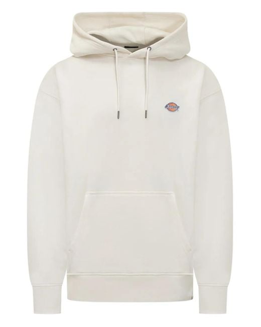 Dickies White Logo-Patch Hoodie for men