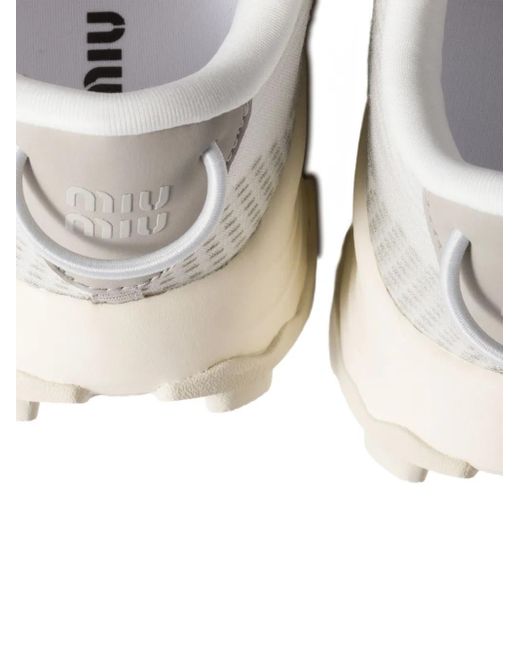 Miu Miu White Sneakers aus Mesh