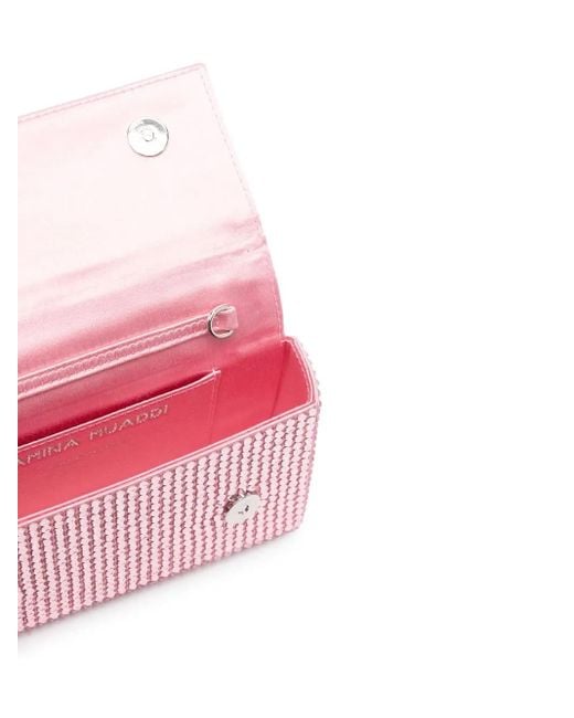 Bolso de mano Superamina Paloma con cristales AMINA MUADDI de color Pink
