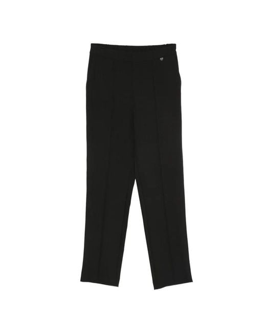 My Twin Black Pressed-Crease Bootcut Trousers