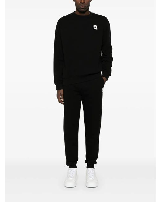 Karl Lagerfeld Black Karl Ikon-Patch Sweatshirt for men