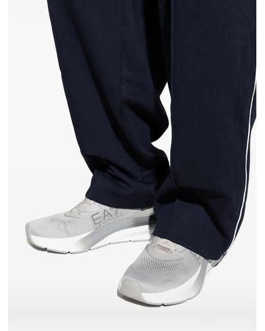 EA7 White Crusher Distance Lace-Up Running Sneakers for men