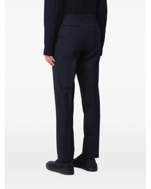 Fay Blue Virgin Wool Tailored Trousers for men