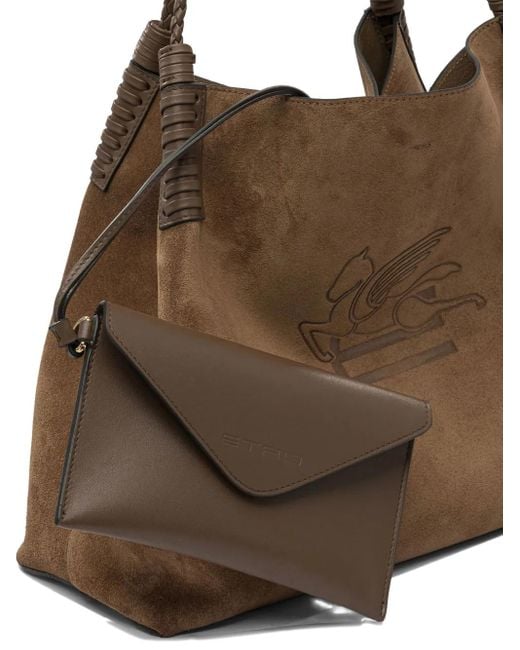 Etro Libra スエード ハンドバッグ M Brown