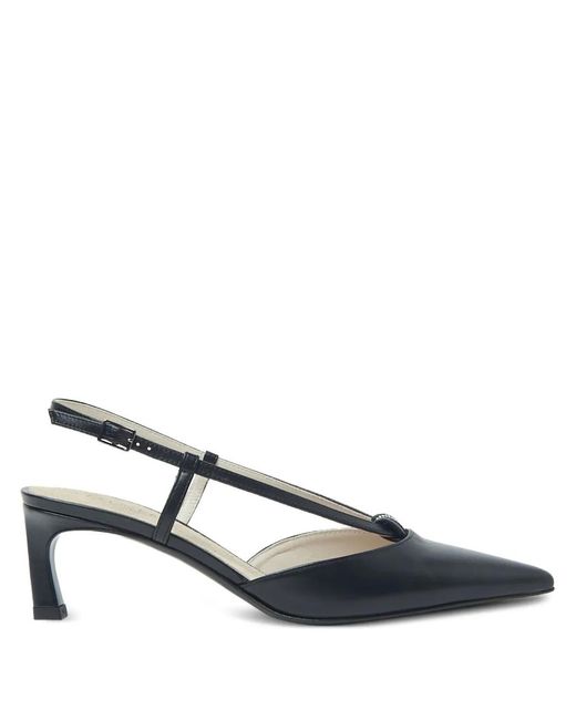 Peserico Black Slingback Pointed-Toe Pumps