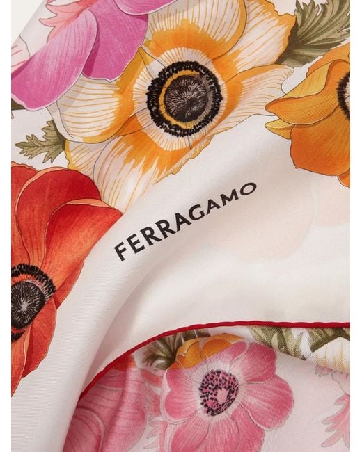 Ferragamo Pink Anemone Scarf