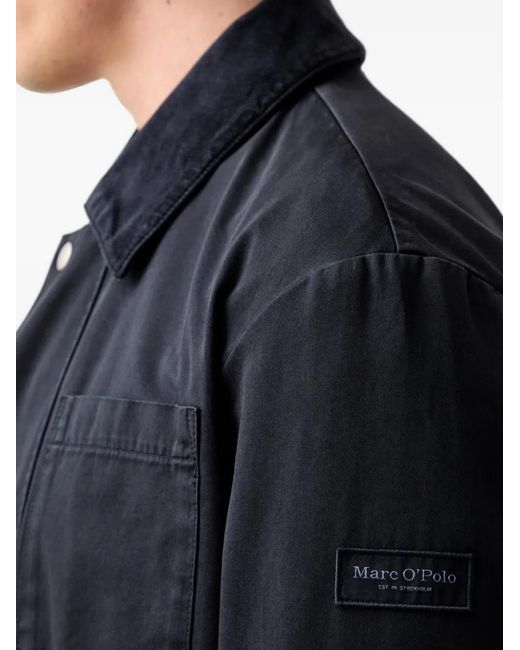 Marc O' Polo Black Corduroy-Collar Patch-Pocket Jacket for men