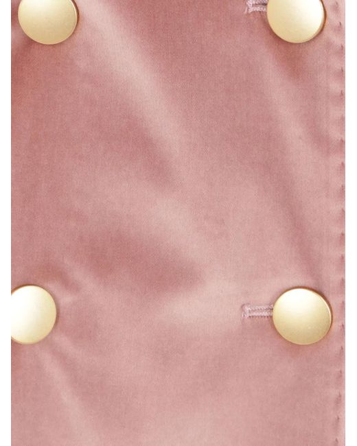 Tagliatore Pink Velvet Double-Breasted Jacket