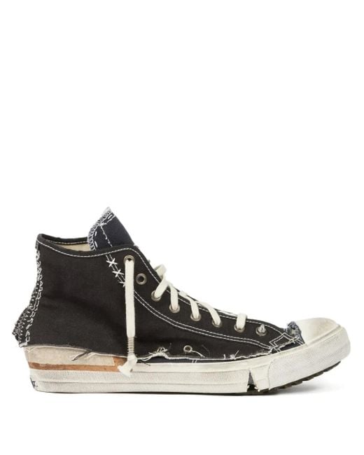 Baskets Montantes À Effet Usé Maison Margiela pour homme en coloris Black