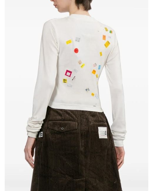 Maison Mihara Yasuhiro White Graphic-Print T-Shirt