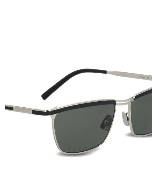 Saint Laurent Sonnenbrille Mit Eckigem Gestell in Gray für Herren