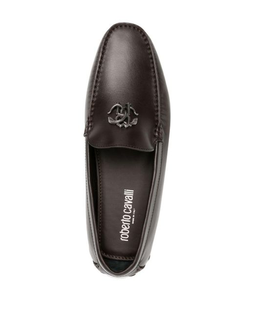 Roberto Cavalli Loafer mit Mirror Snake Detail in Grau f r Herren