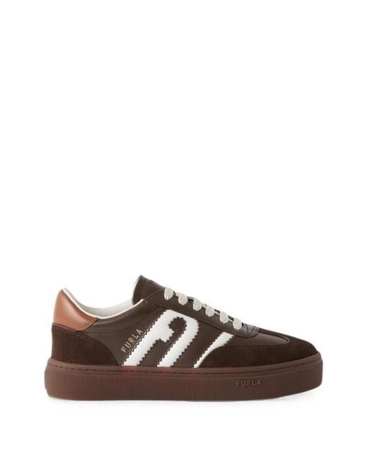 Furla Brown Allegra Panelled Sneakers