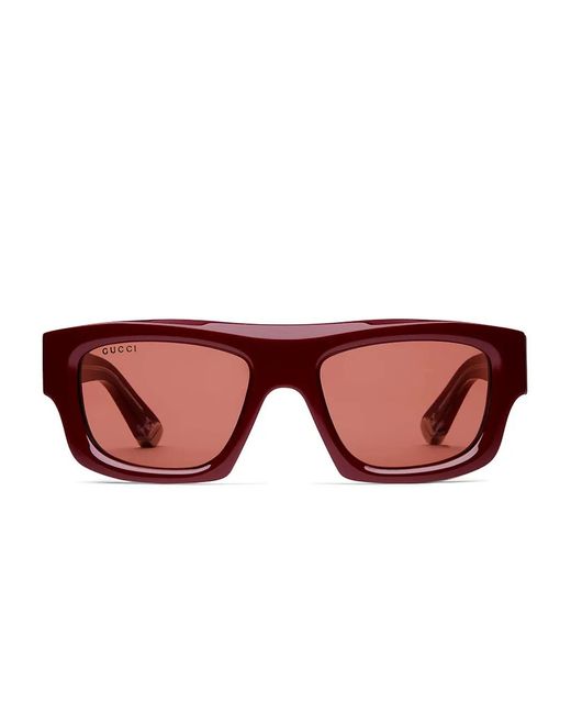 Gucci Pink Rectangle-Frame Sunglasses for men