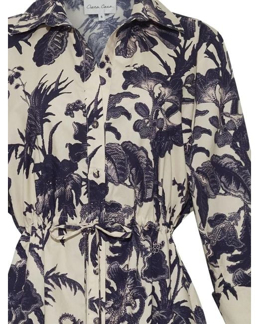 Cara Cara White Henry Floral Mini Dress