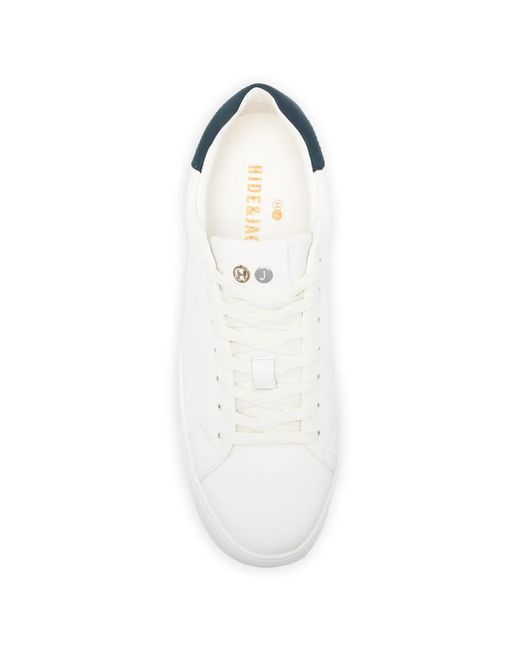 HIDE & JACK White Panelled Sneakers