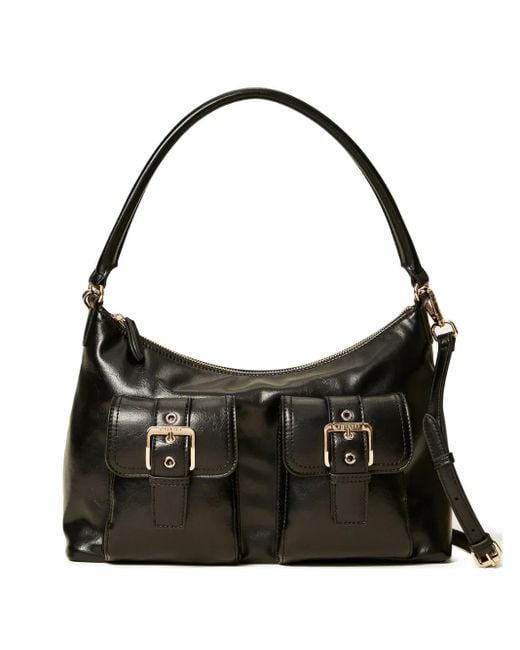 Twinset Black Pocket-Embellished Buckle-Detail Shoulder Bag