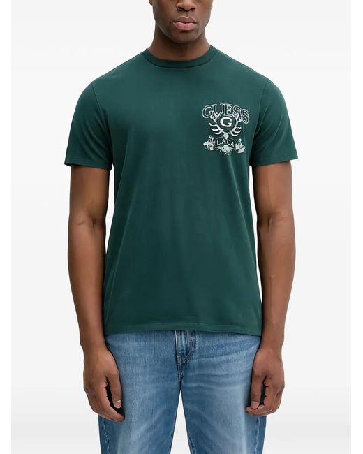 Guess Green Graphic T-Shirt for men