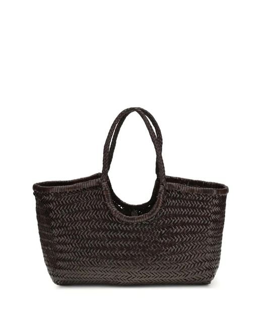 Dragon Diffusion Black Nantucket Woven-Design Shoulder Bag