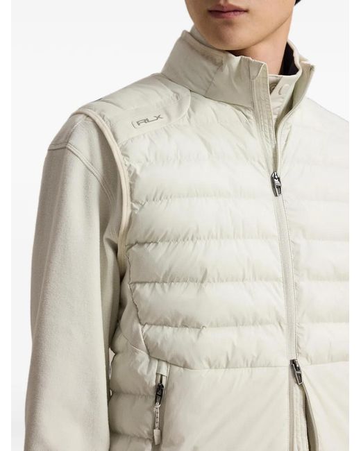 Ralph Lauren White Quilted Zip-Up Insulated Vest for men