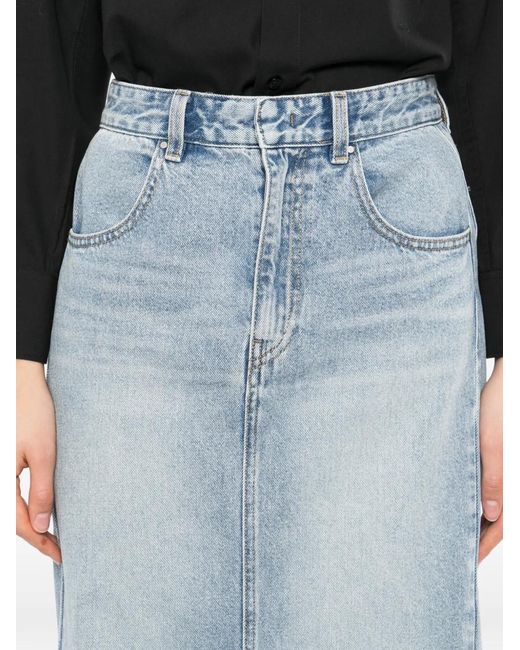 JNBY Blue Denim Midi Skirt