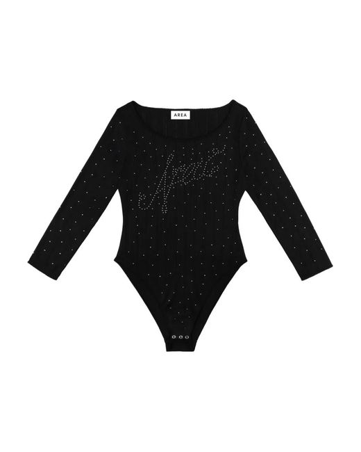 Area Black Logo-Embellishment Bodysuit