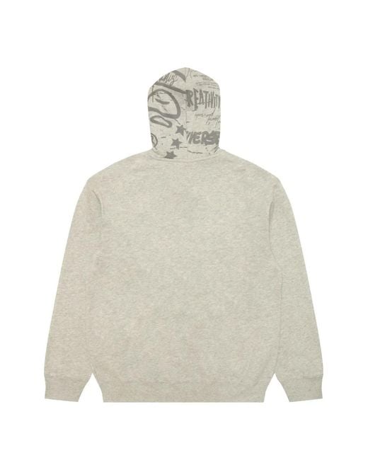 Aape By A Bathing Ape White Aaper Logo-Embroidered Zip-Up Hoodie for men