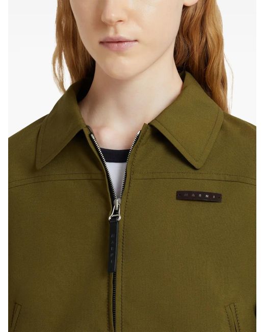 Marni Green Striped Ribbed Jacket