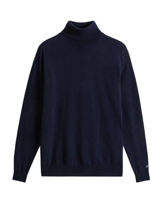 メンズ Woolrich タートルネック セーター Blue