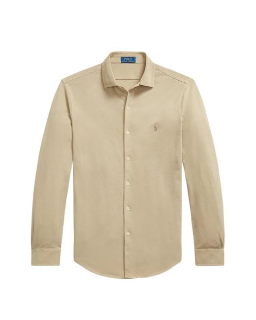 Polo Ralph Lauren White Featherweight Mesh Shirt for men
