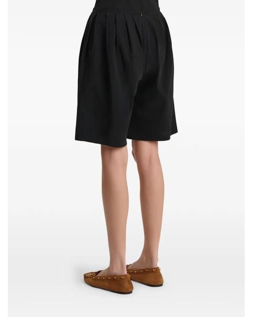 Khaite Black Cotton Shorts