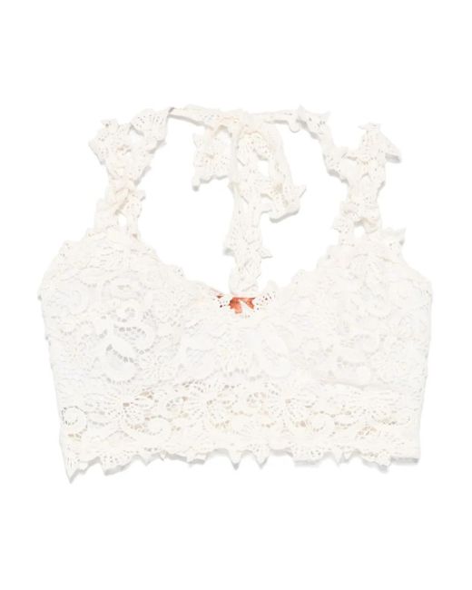 Ermanno Scervino Top Van Kant in het White