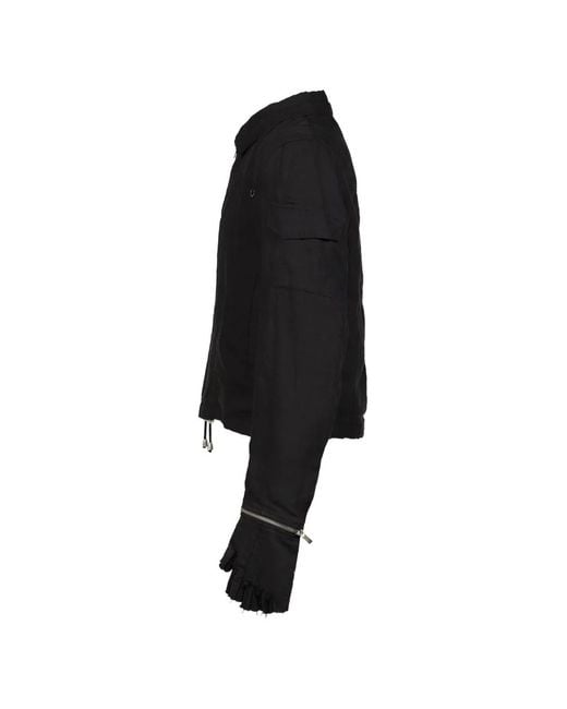 UNDER THE SIGN Black Wasteland Gloved Tactical Jacket for men