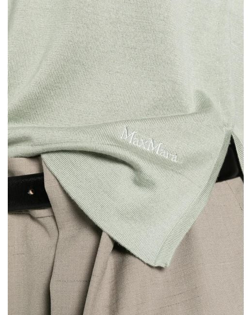 Max Mara Gray Scoop-Neck Tank Top