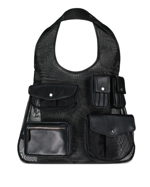 Simone Rocha Black Utility Pocket Vest Tote Bag