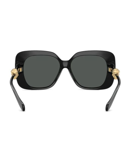 Versace Black Medusa Square-Frame Sunglasses
