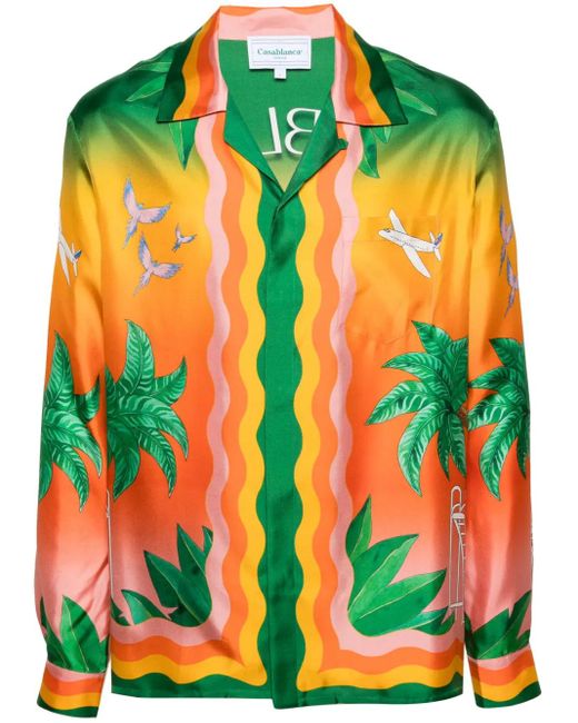 Camisa Tennis Club En Fleur Casablanca de hombre de color Green