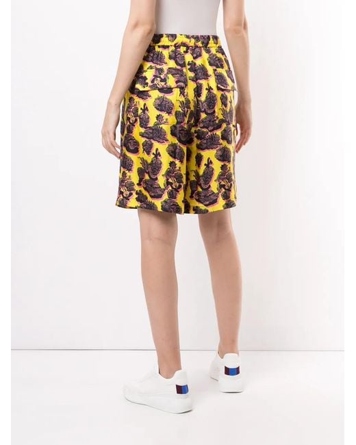 Stella McCartney Yellow Timothy Silk Shorts