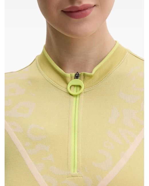 Adidas By Stella McCartney Green Truenature Golf Short-Sleeve Zip-Neck Top