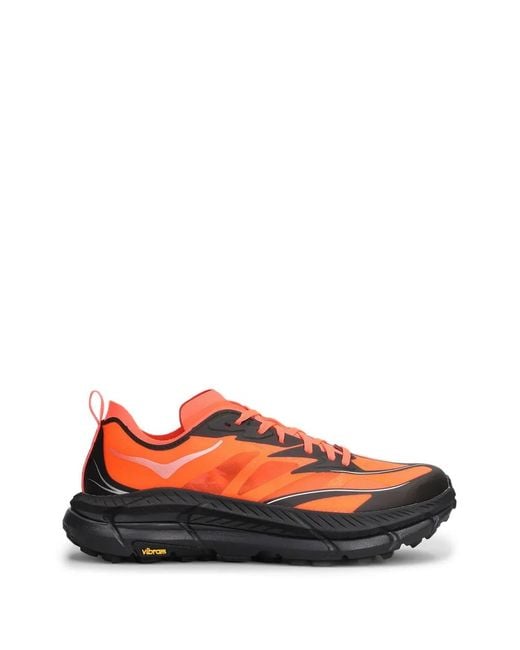 Hoka One One Red Mafate Speed 4 Lite Panelled Sneakers for men