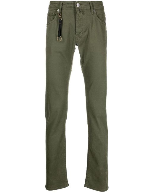 Homme Vêtements Pantalons décontractés Pantalon Coton Incotex pour homme en coloris Vert élégants et chinos Pantalons casual 