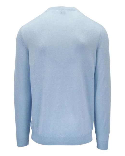 Fedeli Blue Long Sleeve Sweater for men